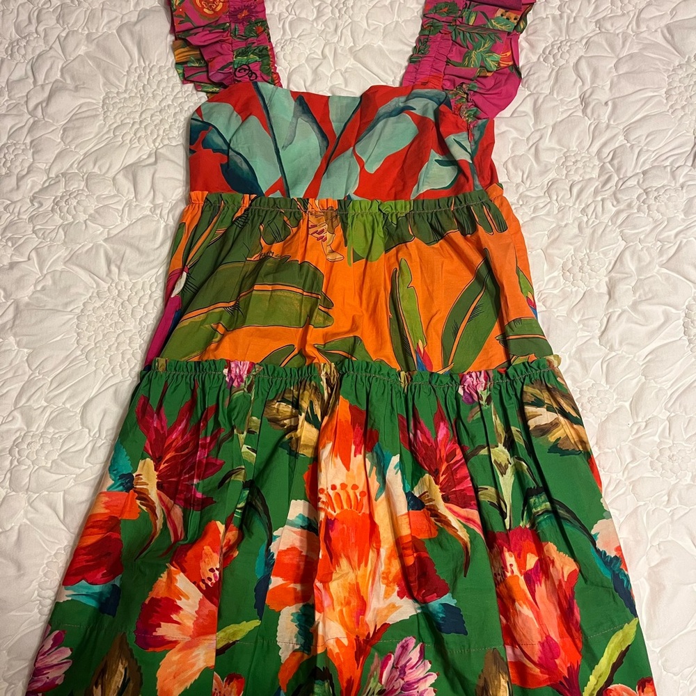 NWT FARM Rio Colorful Floral Mini Dress